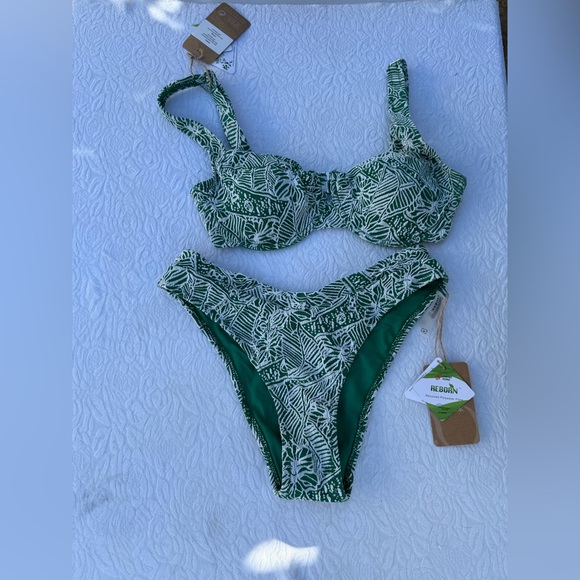 Berlook Other - Berlooj Tropical Green Leaf Bikini Set M B03